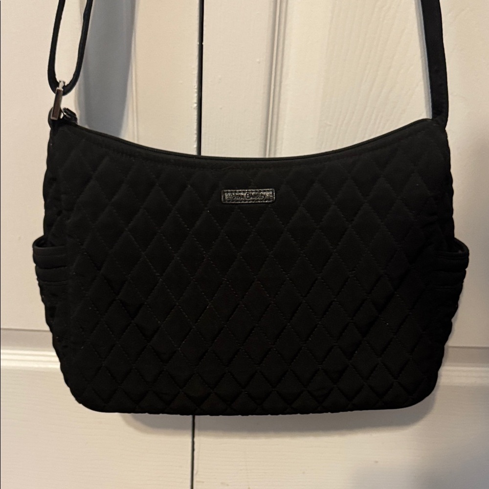 Vera Bradley Black Quilted Crossbody Shoulder Bag